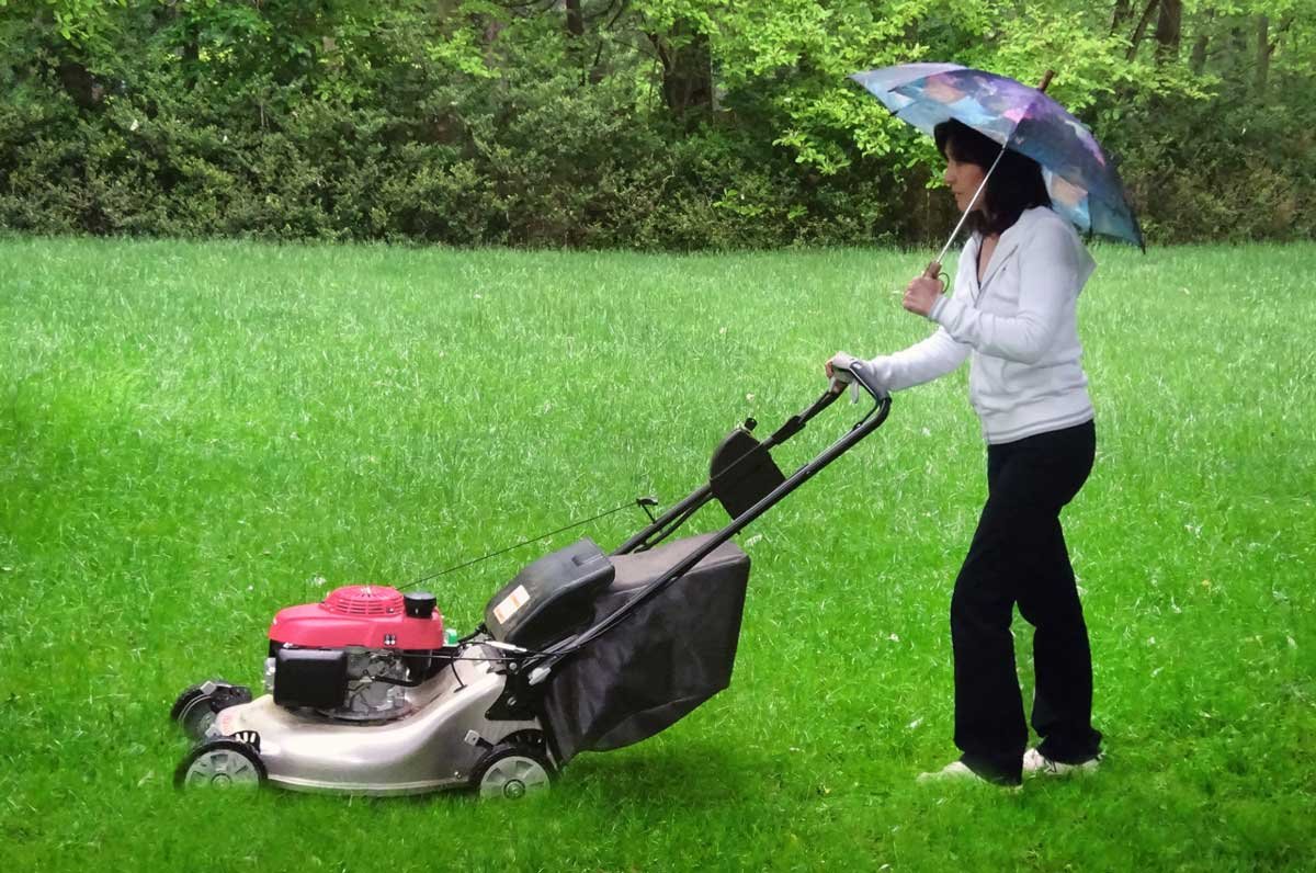 Mowing a Wet Lawn