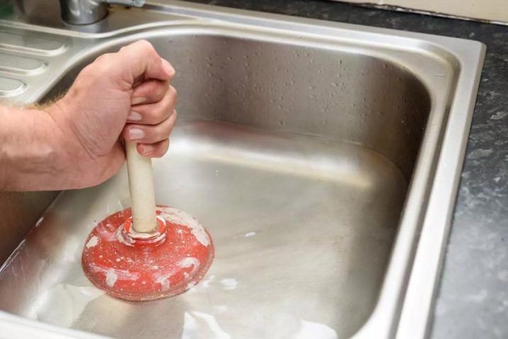 Backed Up Sink