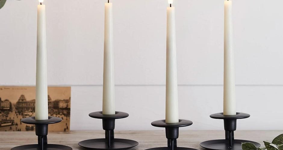  flameless taper candles