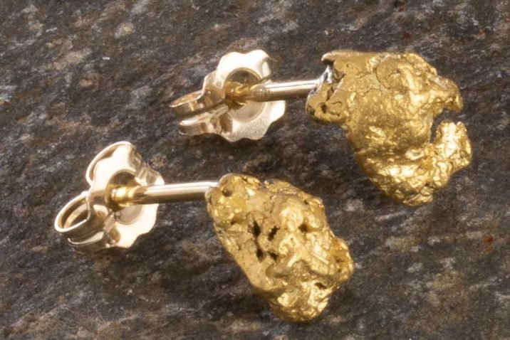 Gold Nugget Earrings