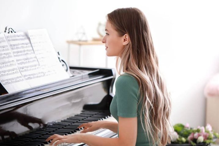 Playing Piano at Home